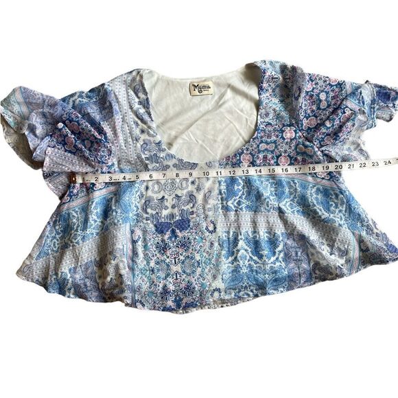 Show Me Your Mumu Kourtney Crop Top Chiffon Size S NWOT - Picture 8 of 9